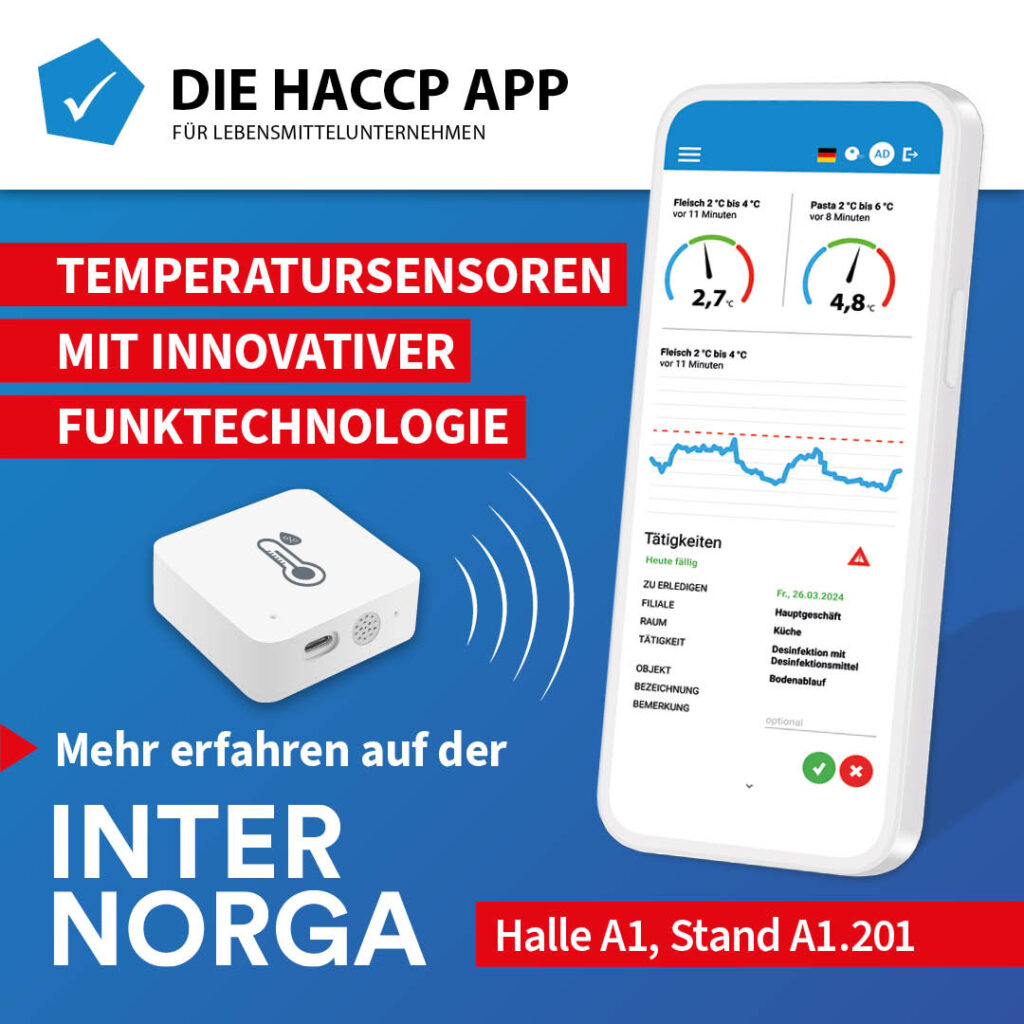 dieHACCP APP, Temperaturüberwachung